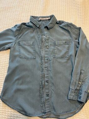 Calvin Klein Jeans Blue Denim-Style Button Down Shirt